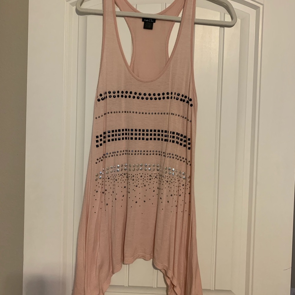 Pink rue 21 tank top